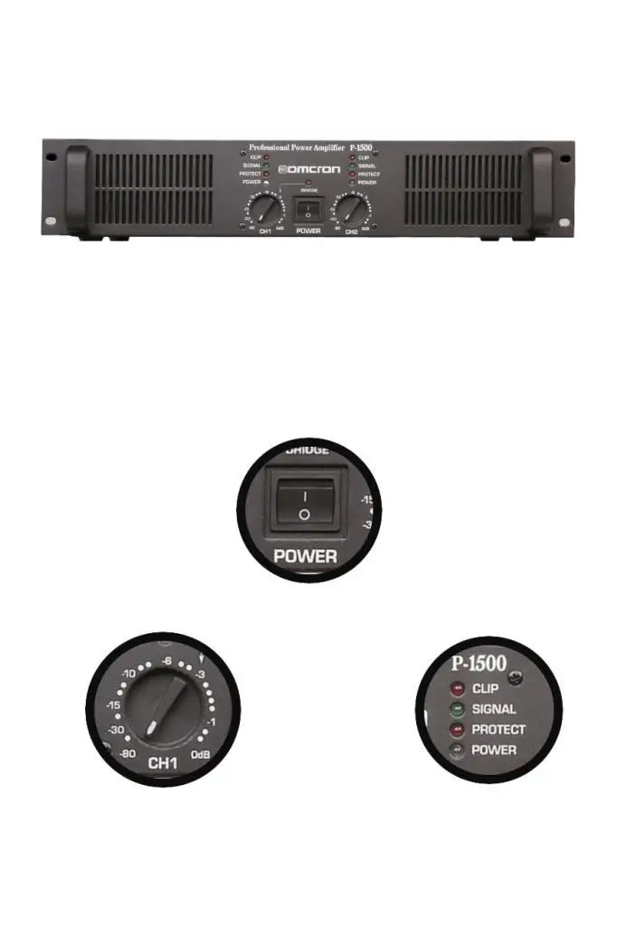 Startech Omcron P-1500 2x750W Çift Çıkışlı Stereo Power Anfi Güç Anfisi