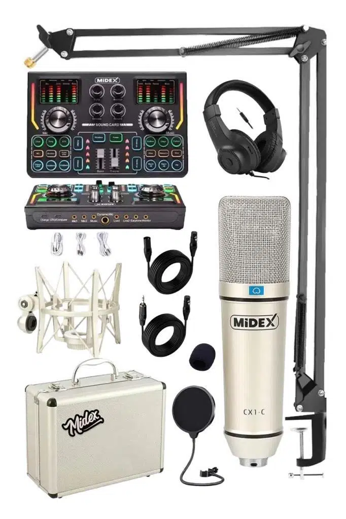 Stüdyo Ekipmanları Private Paket-3 CX1 Mikrofon VS15 Ses Kartı Stüdyo Kayıt Seti