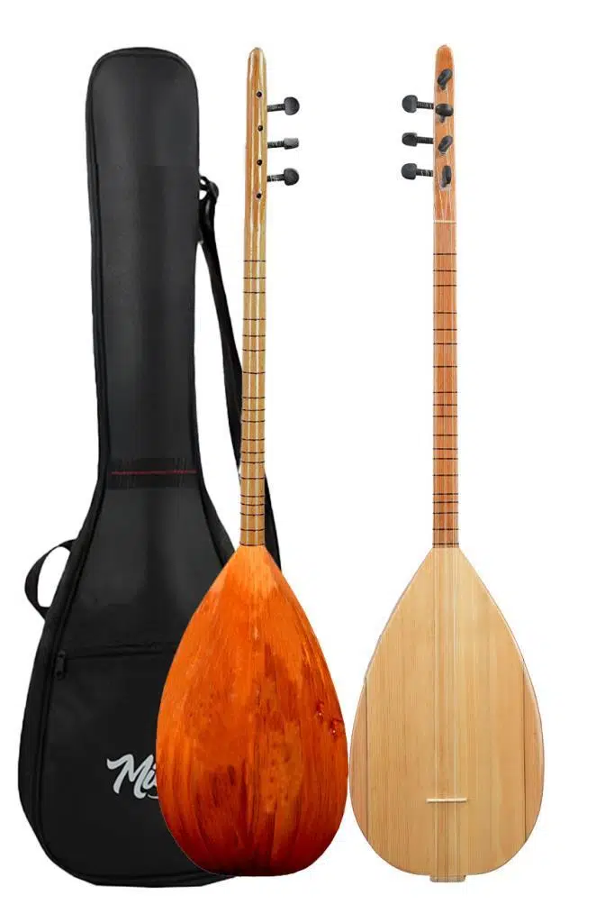 Yonka B-142K-AMP Amfili Kısa Sap Çınar Ağacı Kaliteli Saz Bağlama Seti