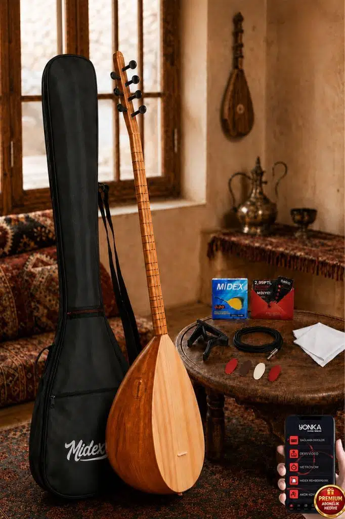 Yonka B-143U Uzun Sap Dut Ağacı Gövde Kaliteli Gürgen Sap Saz Bağlama Seti
