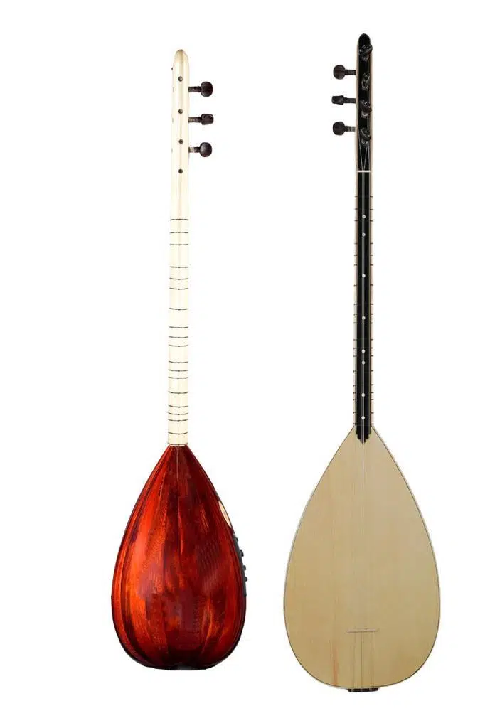 Yonka B-341K-AMP Amfili Kısa Sap Ardıç Ağacı Profesyonel Saz Bağlama Seti