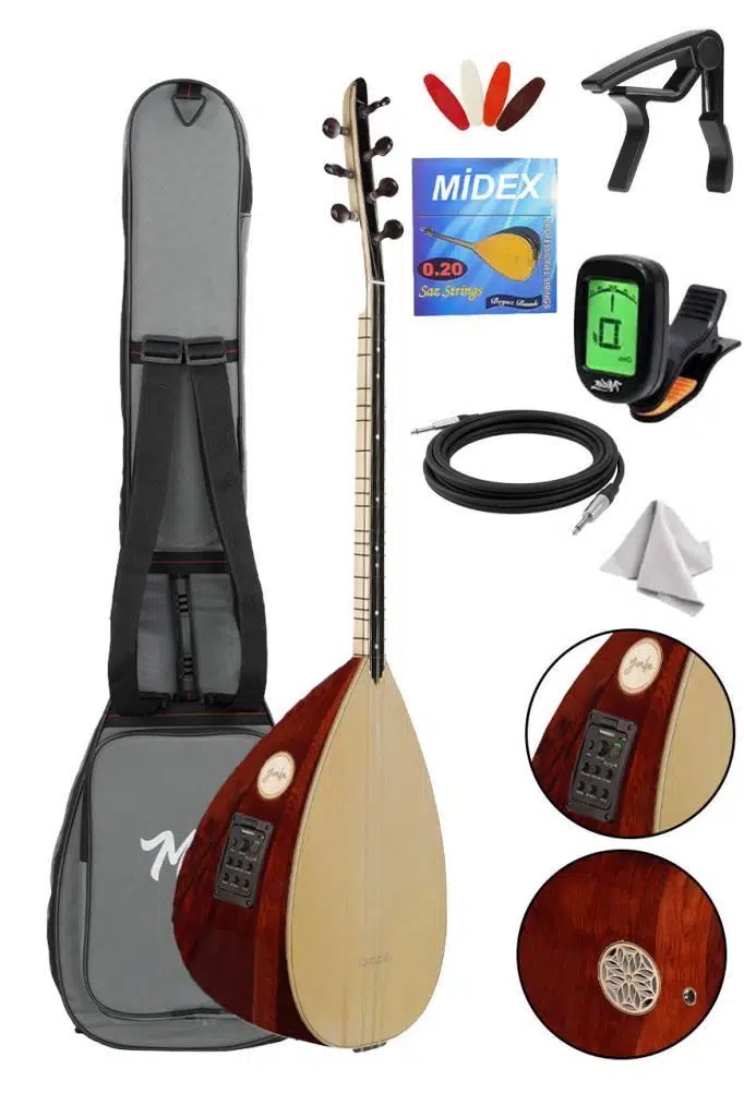 Yonka B-341K Kısa Sap Ardıç Ağacı Sap Gövde Profesyonel Saz Bağlama Seti